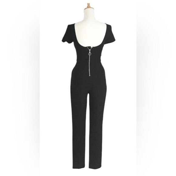 NWOT Nasty Gal Rhapsody Cut Out Black Jumpsuit size Small - Picture 3 of 8